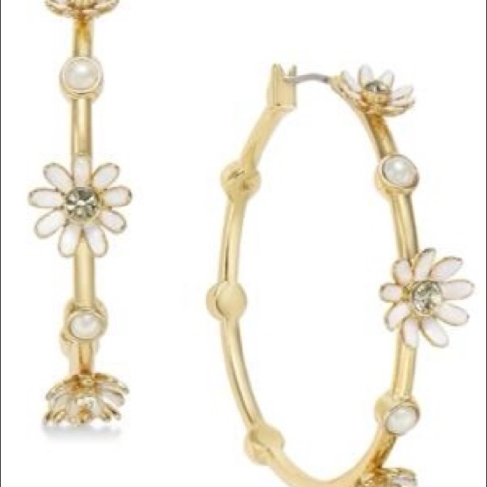 Kate Spade flower hoop earrings - Picture 10 of 11